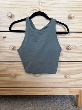 Athleta Olive Green High-Neck Crop Tank
